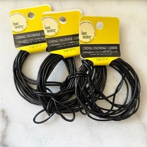 Bead Landing / Black Leather Cord